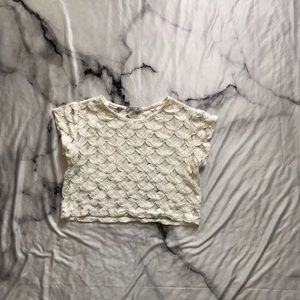 Flower crotchet crop top